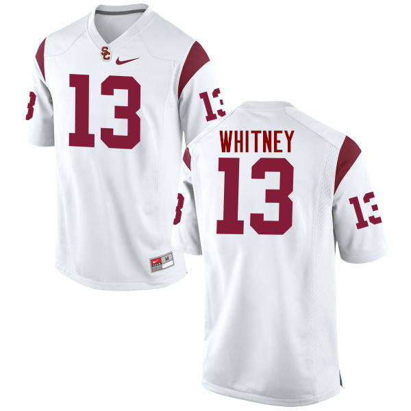 Men #13 Isaac Whitney USC Trojans College Football Jerseys-White